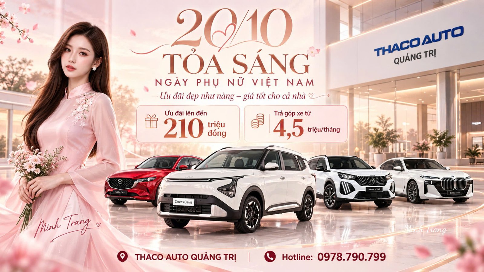 Thaco Quảng Bình – KIA, Mazda, Peugeot, BMW tại Đồng Hới