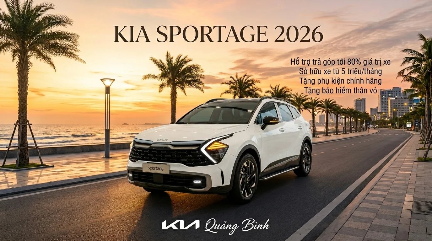 KIA Sportage 2026 tại Quảng Bình – SUV hạng C thiết kế tương lai, giá tốt, đáng mua nhất phân khúc | Thaco Quảng Bình