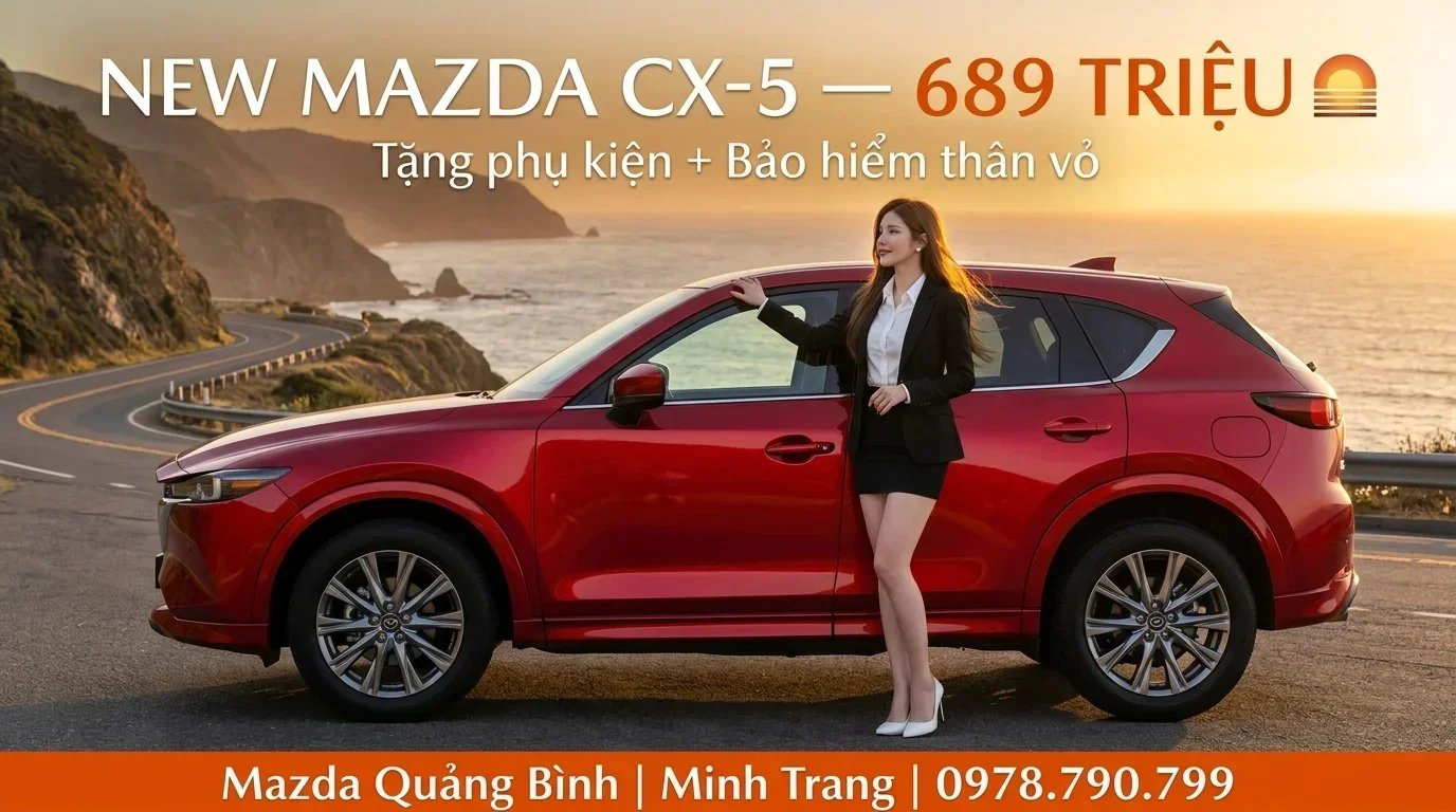 Mazda CX-5 Giá Chỉ 689 Triệu – SUV Quốc Dân Đáng Mua Nhất 2026 | Thaco Quảng Bình