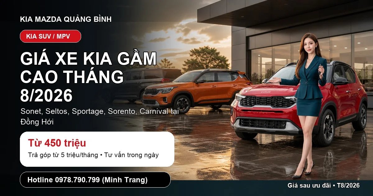 KIA Seltos trả góp Quảng Bình: Trả trước bao nhiêu? | Thaco Quảng Bình